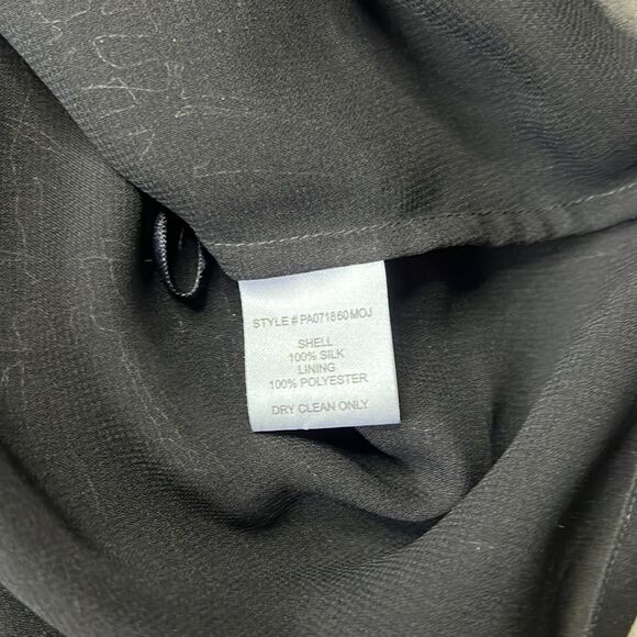 Parker Black and White Silk Beaded Fun Top Size Small - Picture 5 of 6